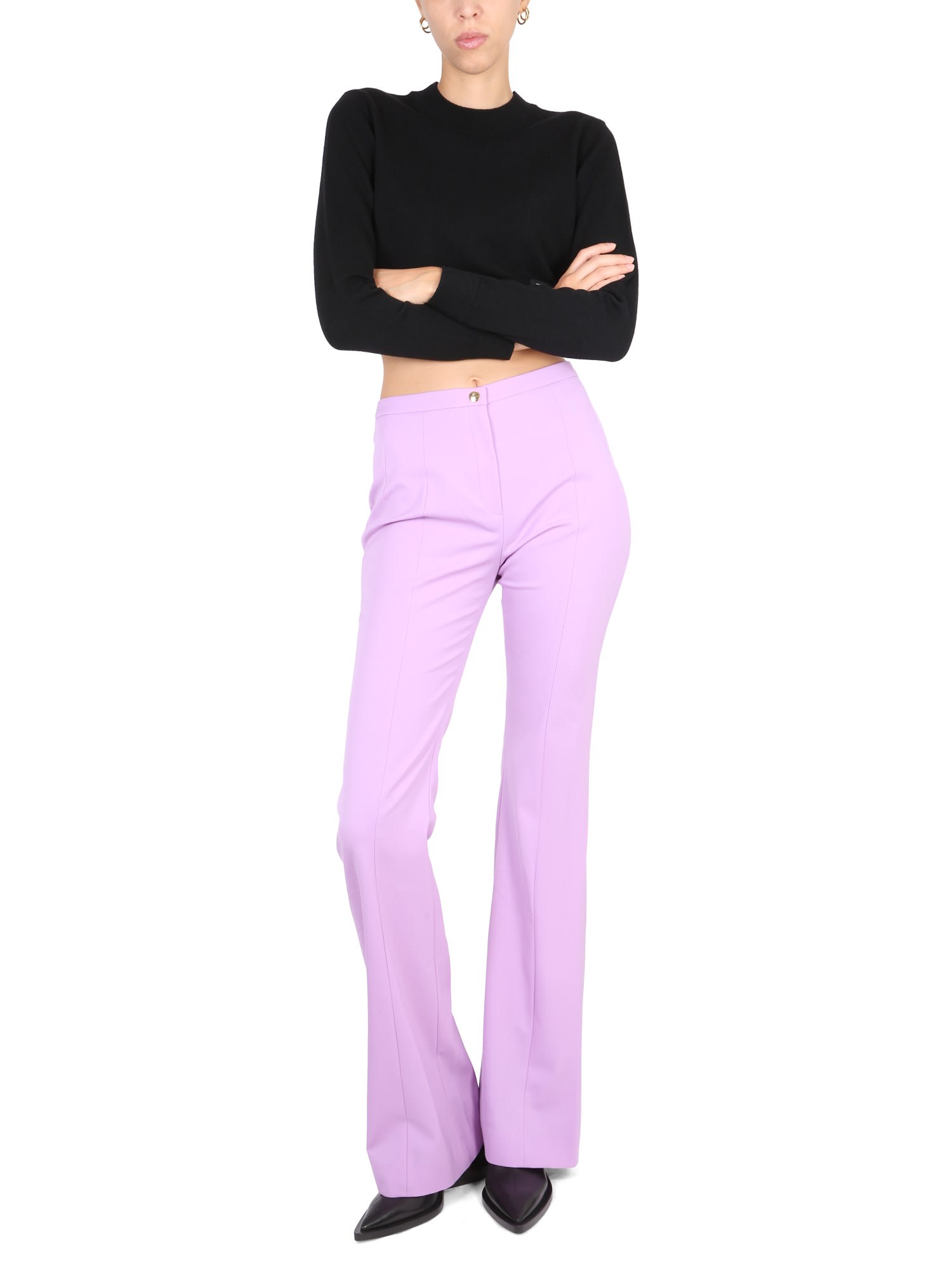 Shop Patou Black Merino Wool Blend Sweater