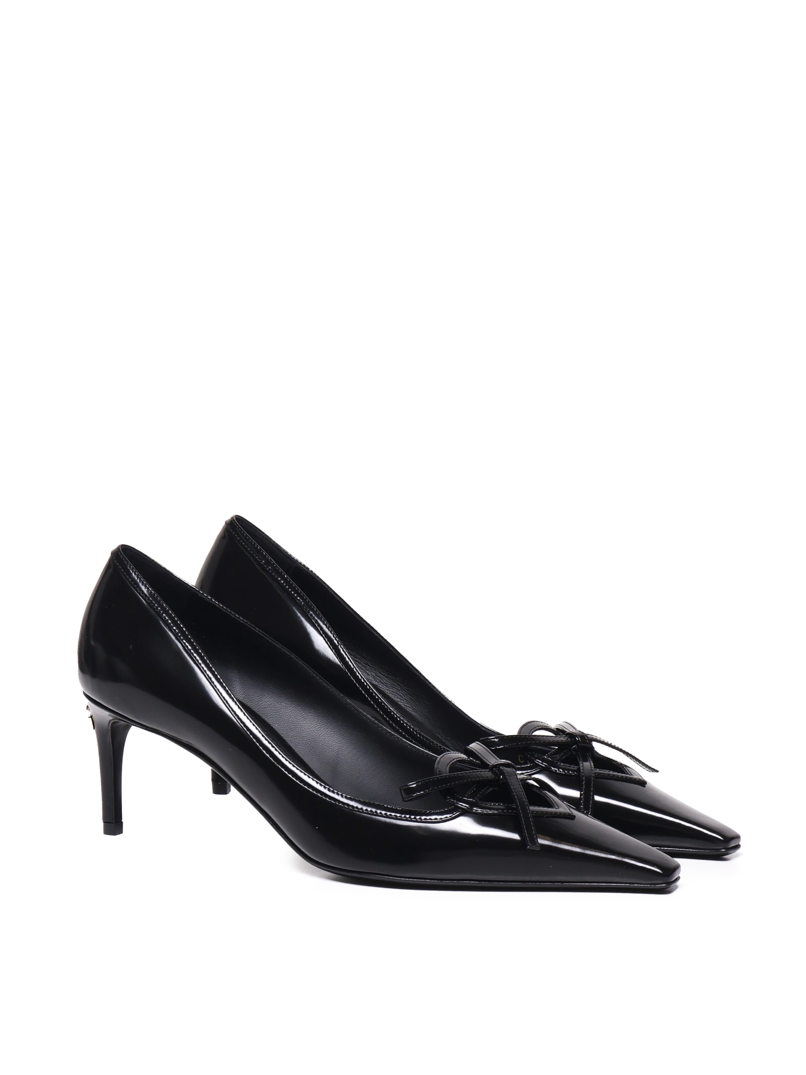 Shop Dolce & Gabbana Décolleté In Shiny Calfskin In Black