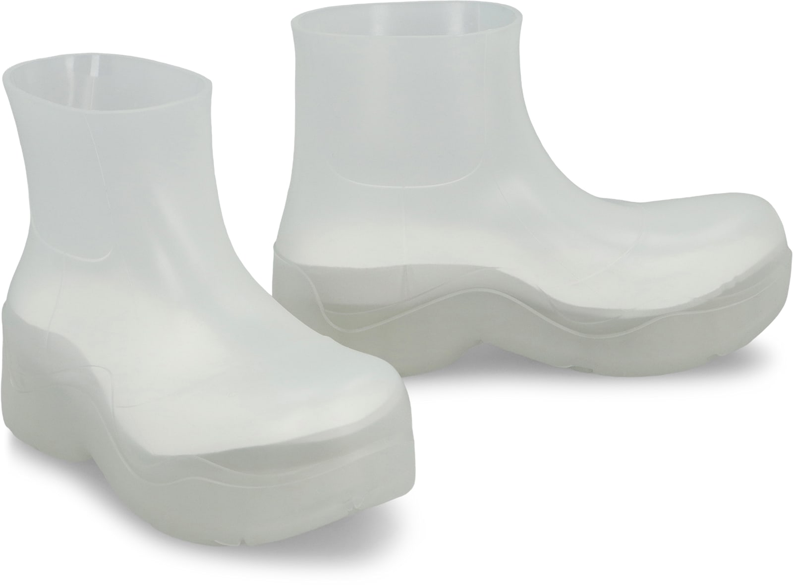 Bottega Veneta Transparent Puddle Boots In White