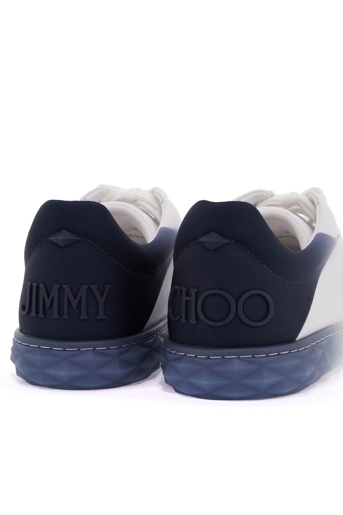 Shop Jimmy Choo Diamond Light/m Ii Sneakers In V White Navy Mix (white)