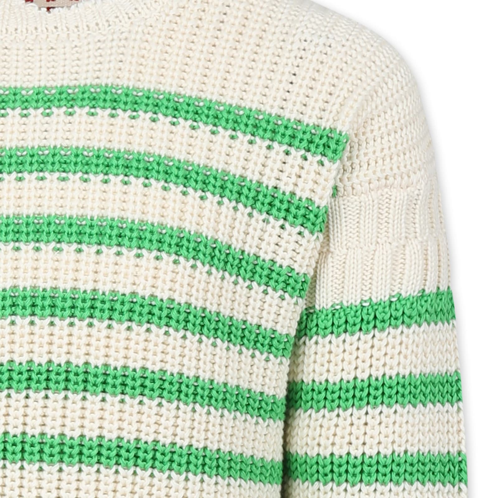 Marni Striped Sweater In Ivory
