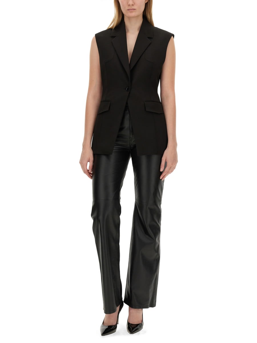 Shop M05ch1n0 Jeans Flared Pants In Black