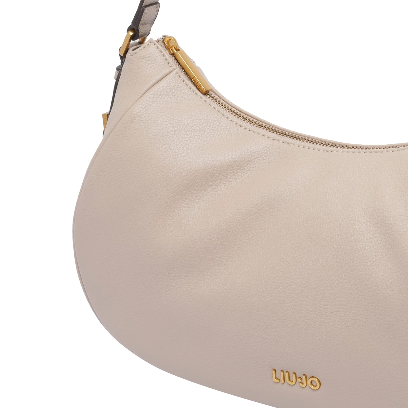 Liu •jo Zip-fastening Curved Shoulder Bag In Nude