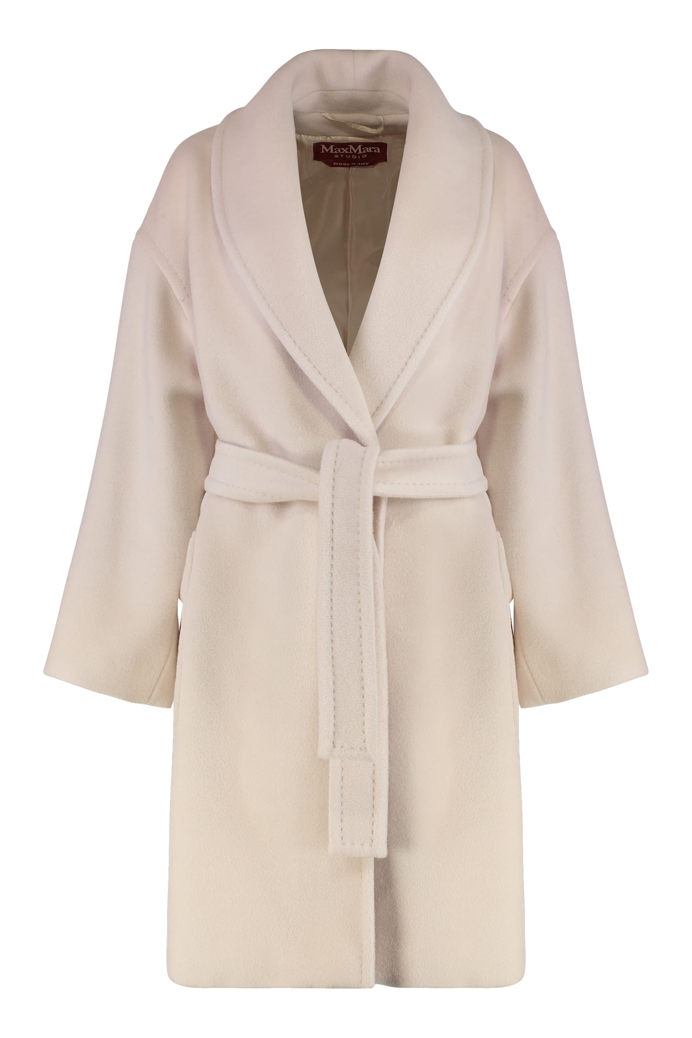 Max Mara Studio Cloruro Wool And Alpaca Coat In Neutral