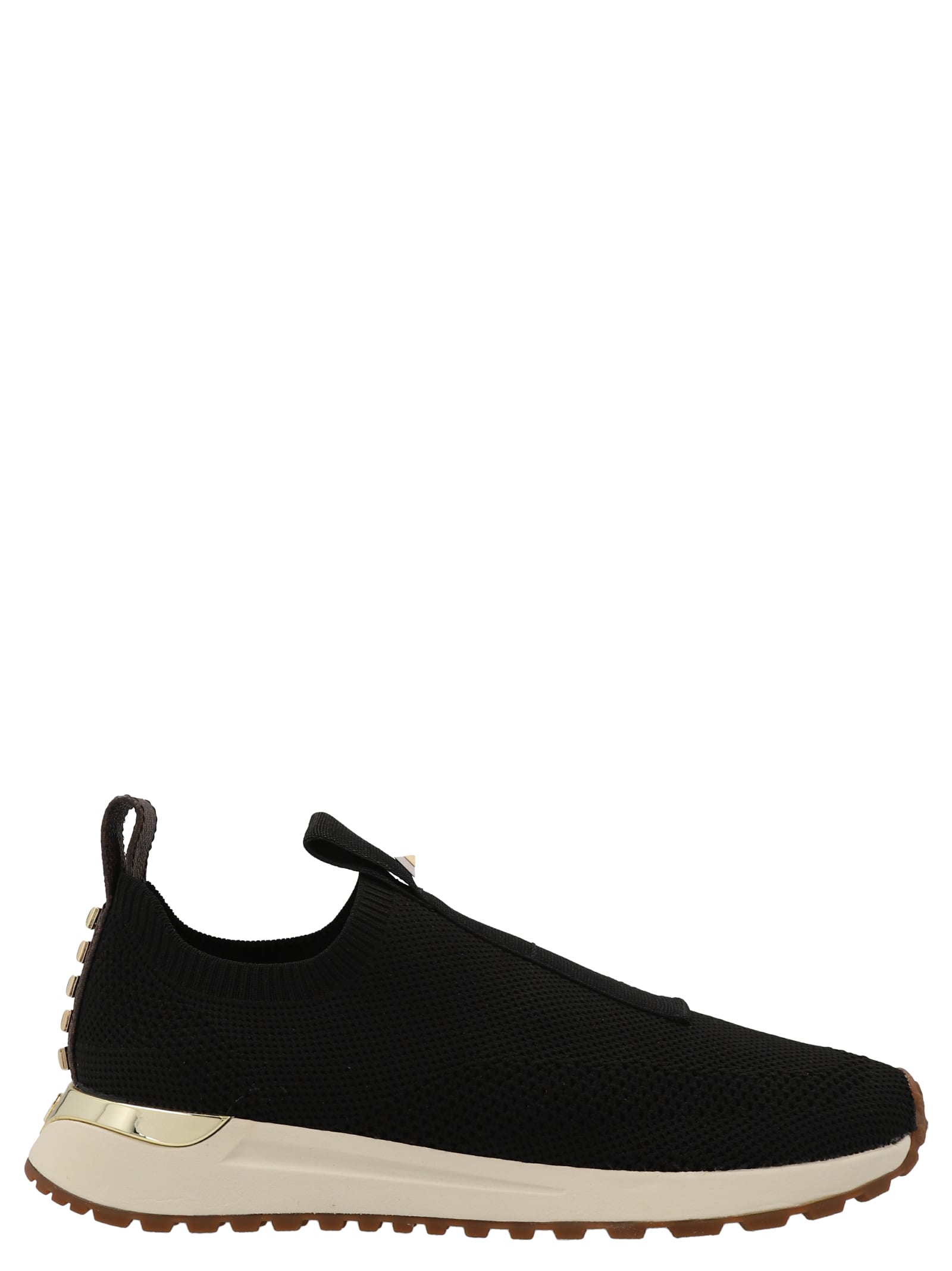 Michael Kors Bodie Logo Tape Mesh Slip-on Trainer In Black