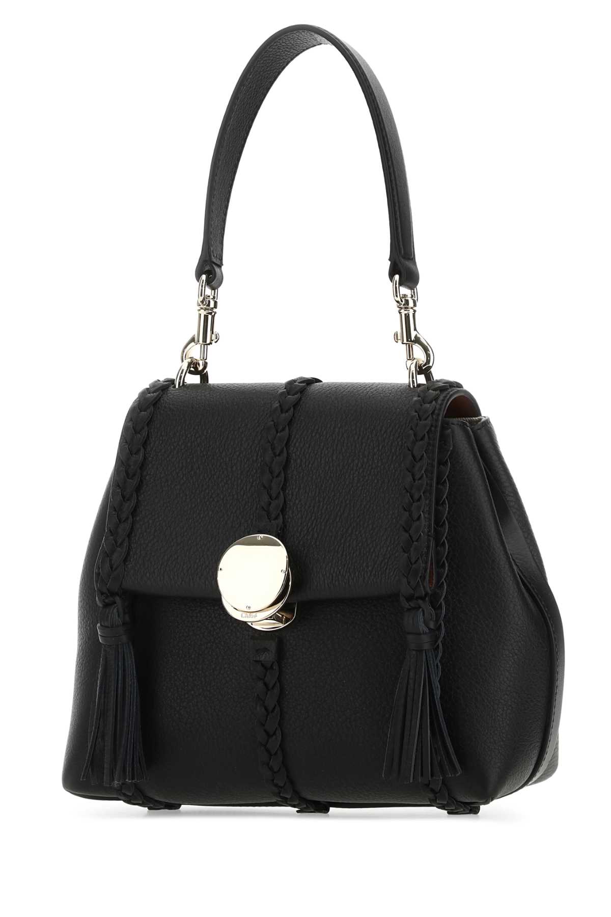 Shop Chloé Black Leather Small Penelope Handbag