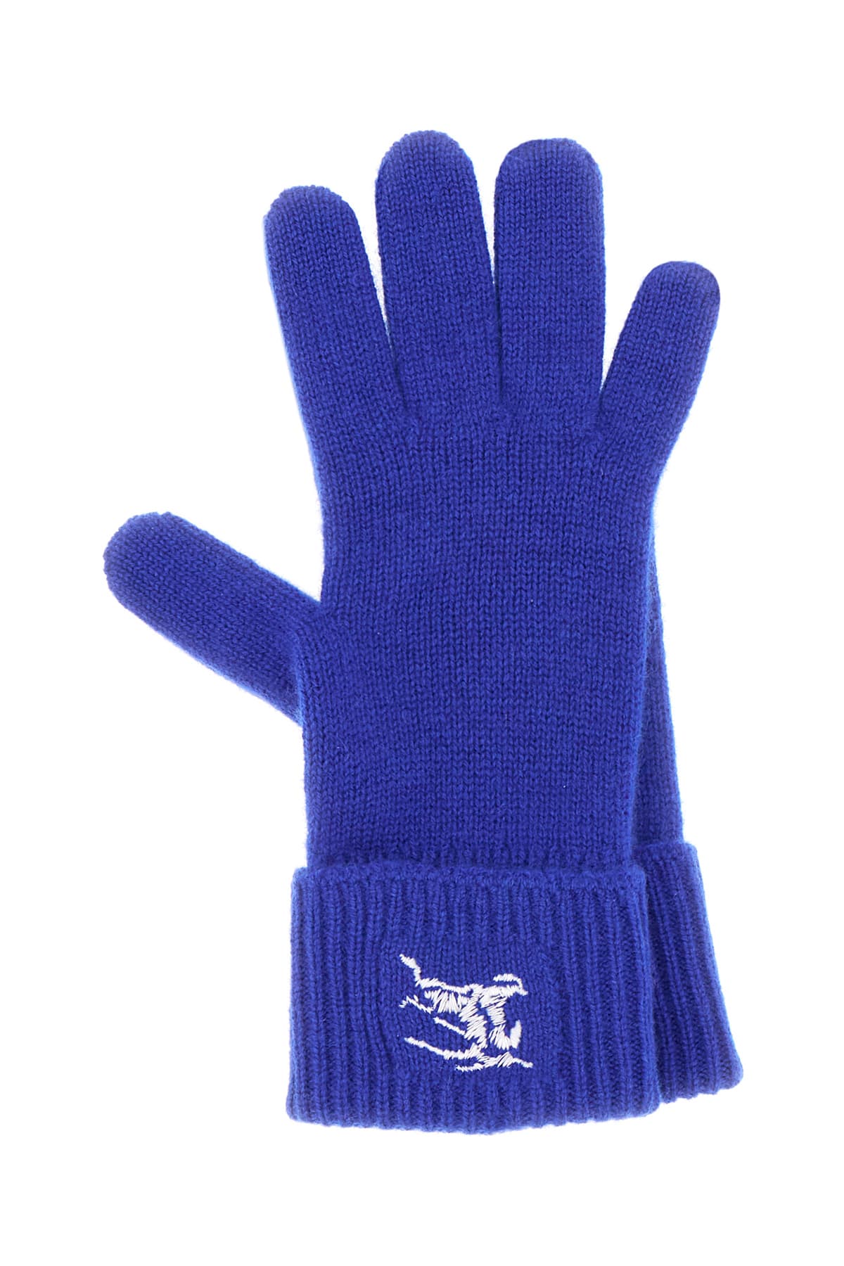 Shop Burberry Blue Cashmere Blend Gloves In Knight