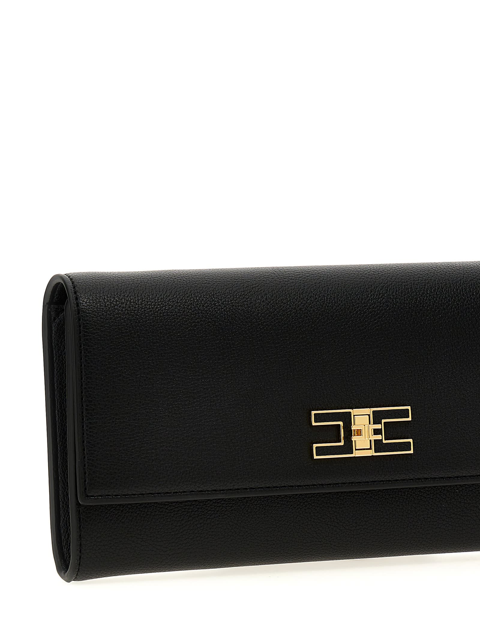 ELISABETTA FRANCHI LOGO CLUTCH BAG