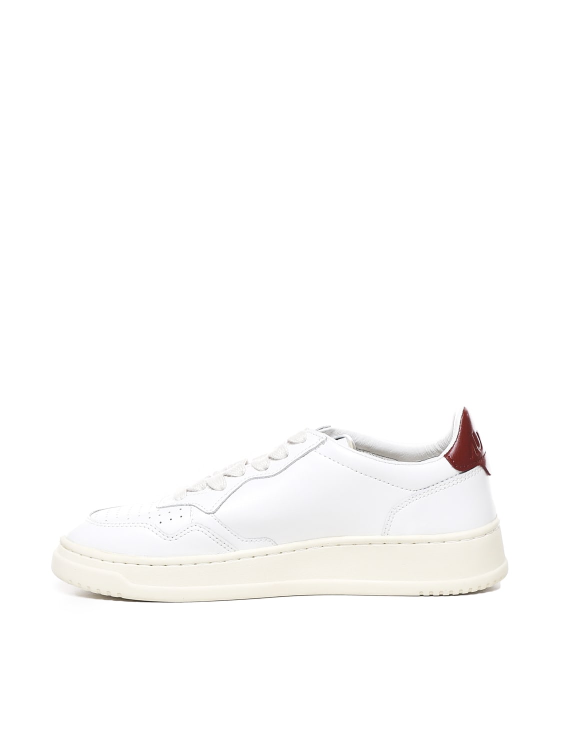 Shop Autry Sneakers Medalist In Cowskin In White, Syrah