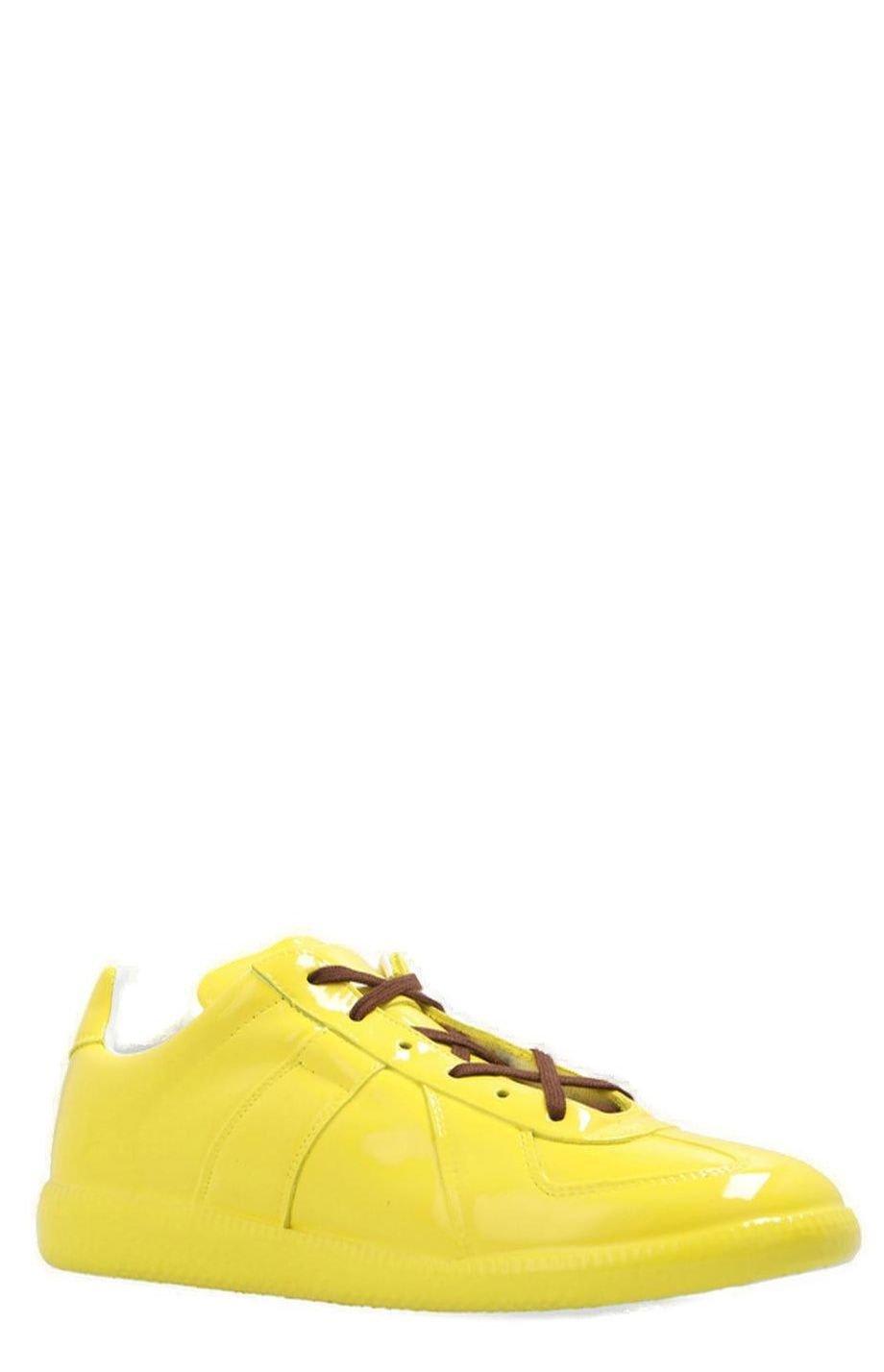 Shop Maison Margiela Replica Low-top Sneakers In Yellow