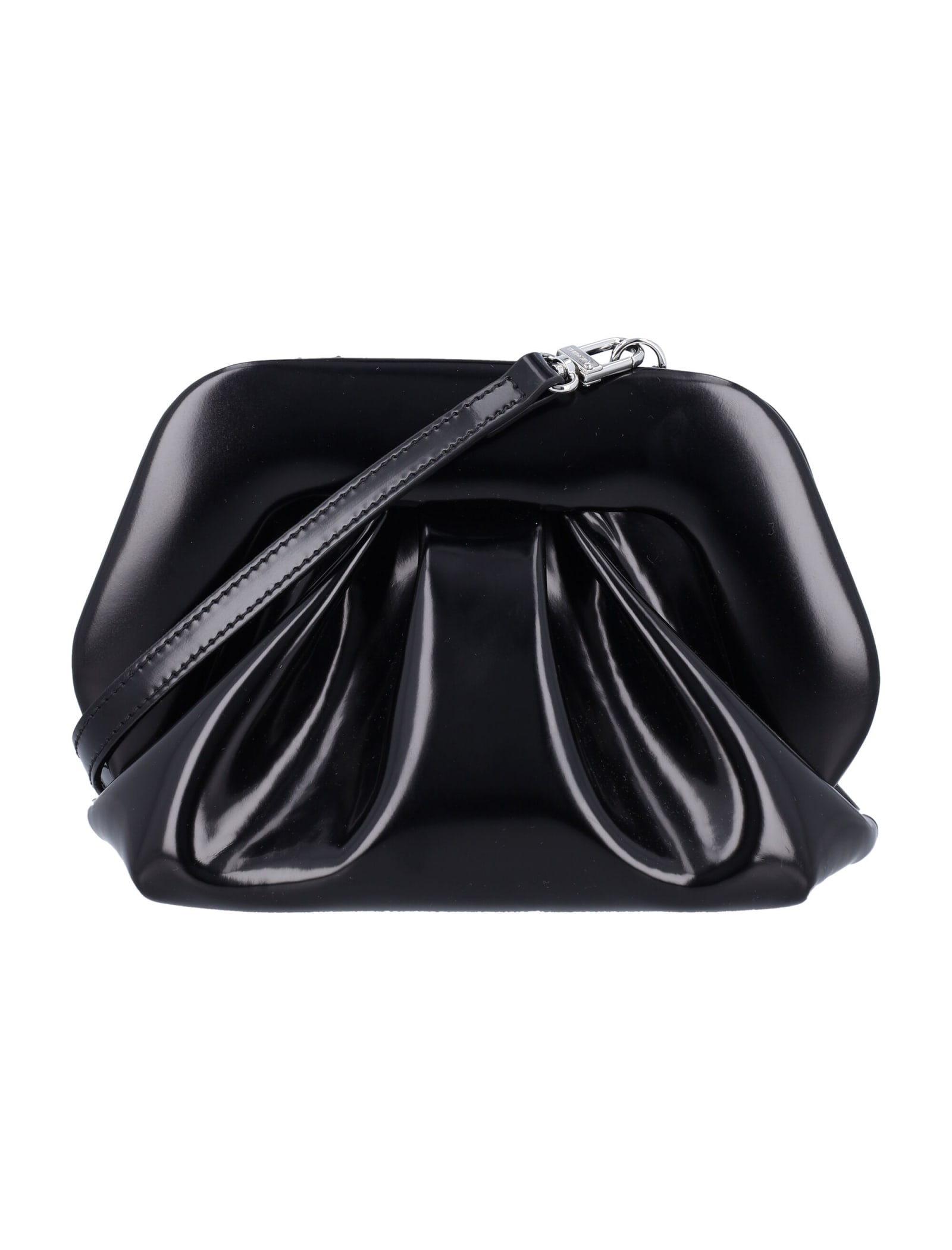 Shop Themoirè Gea Vegan Fabric Clutch In Black