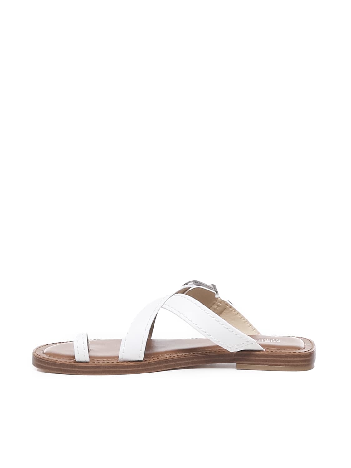 Shop Michael Michael Kors Ashton Low Sandals In White