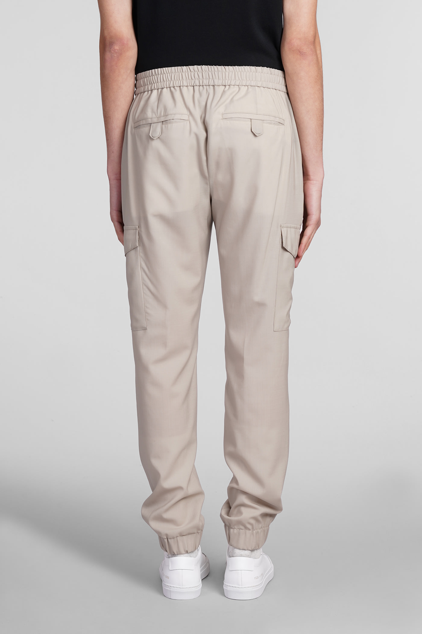 Shop Pt01 Pants In Beige Cotton