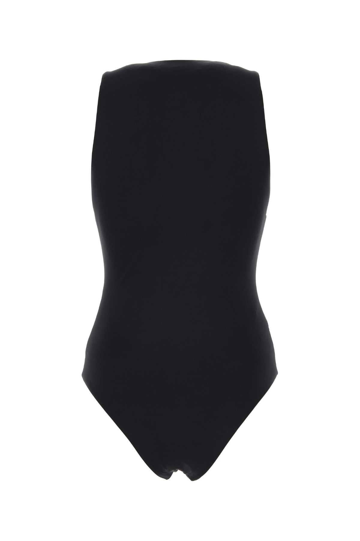 Prada Black Stretch Nylon Swimsuit In Nero