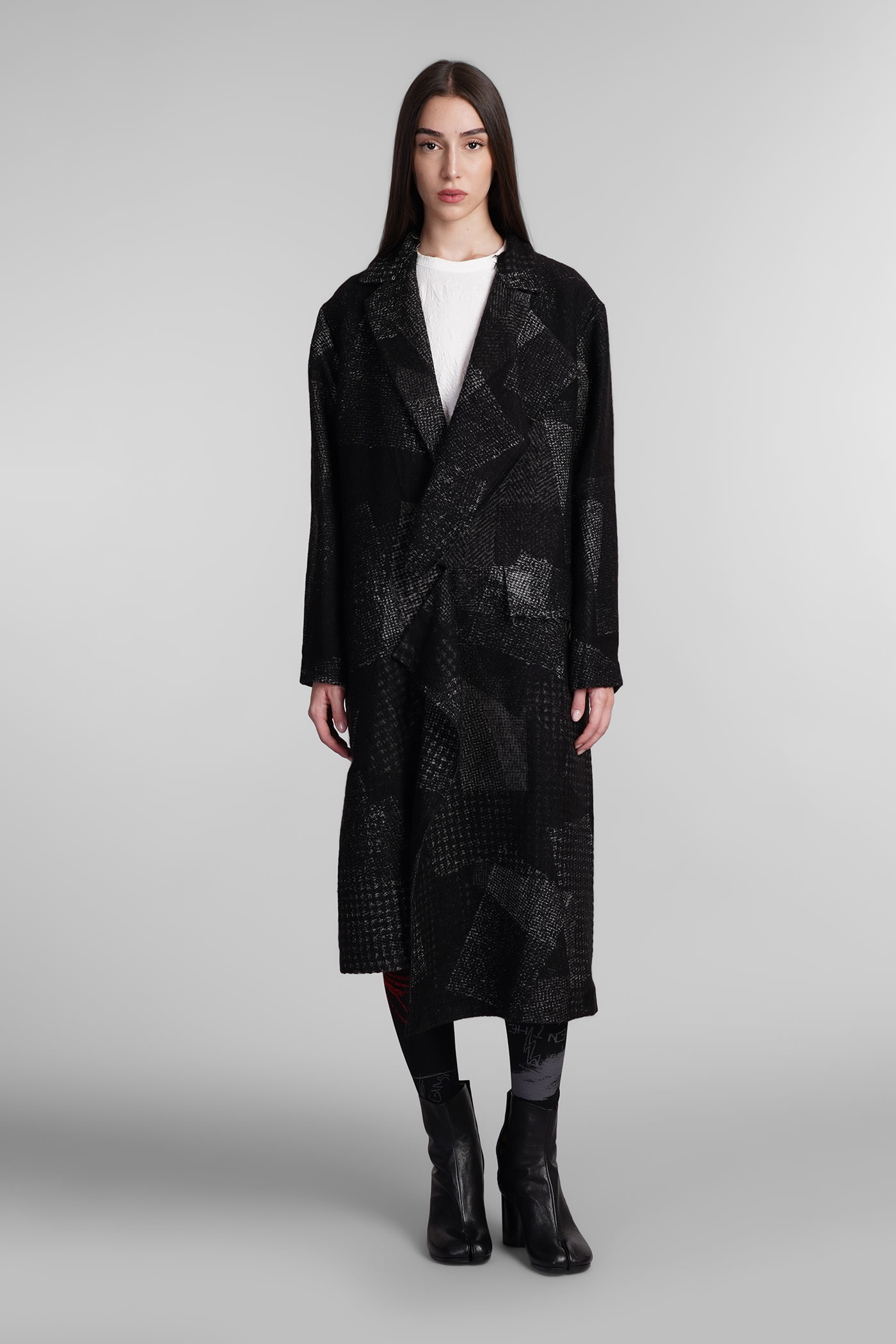 Coat In Black Wool