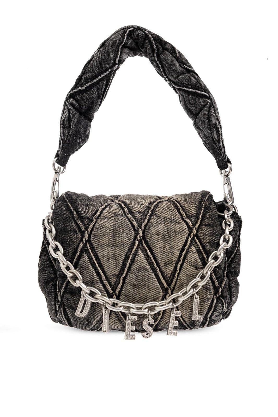 Charm D Denim Shoulder Bag