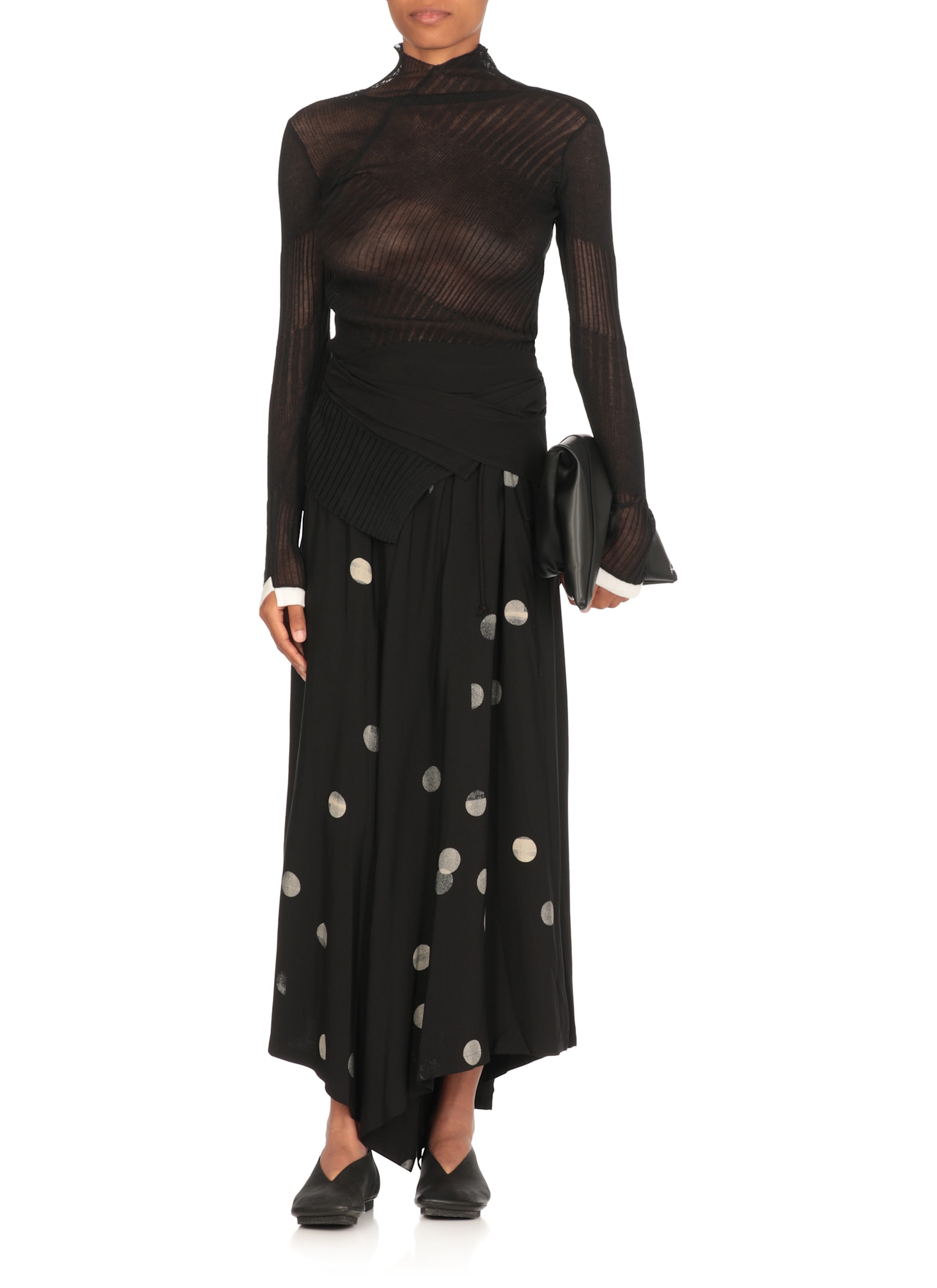 Y's Linen Blend Sweater In Black