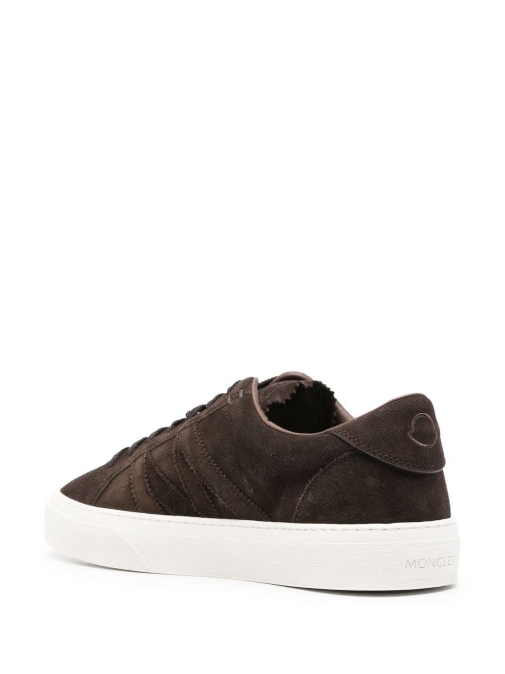 Shop Moncler Dark Brown Monaco 2 Sneakers