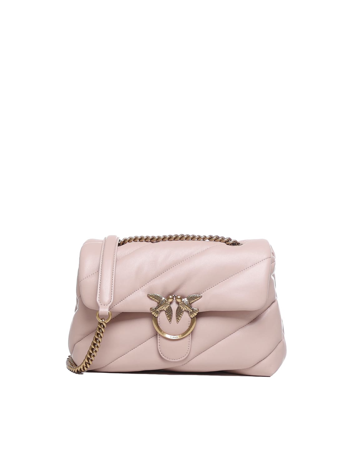 Shop Pinko Classic Love Puff Bag In Pink