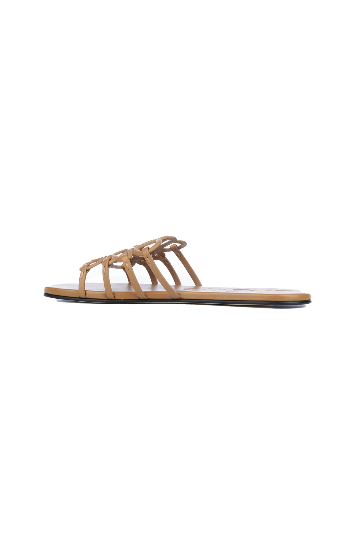 Loewe Petal Anagram Leather Sandal In Brown