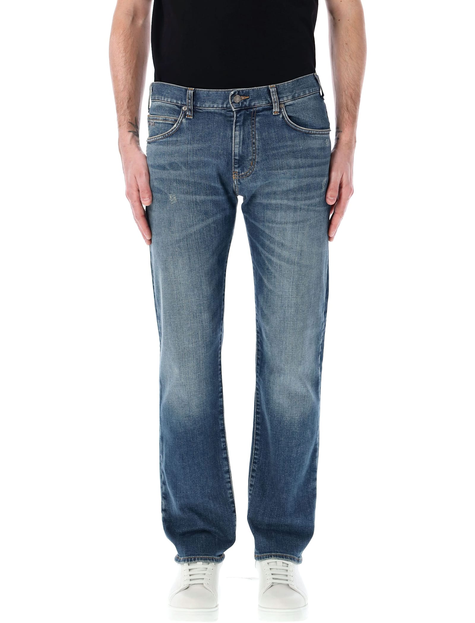 Emporio Armani J45 Regular Fit Jeans In Blue