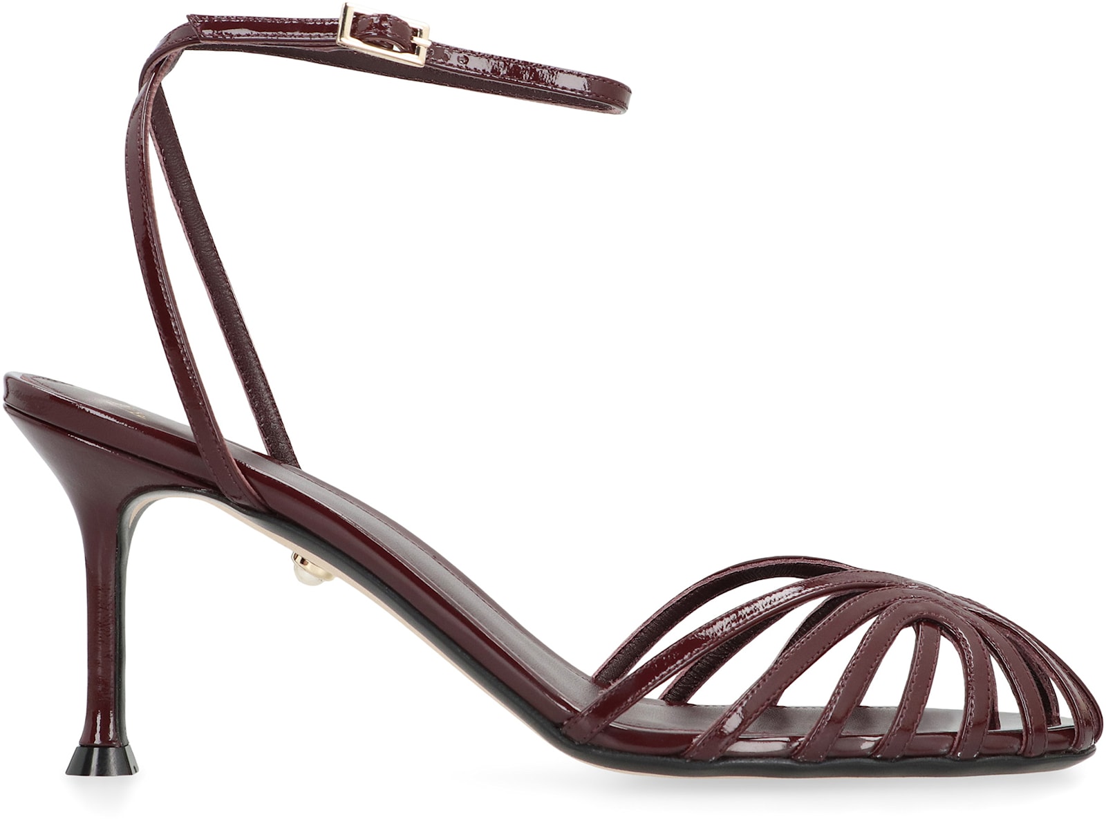 Alevì Alevi Ally Leather Sandals In Burgundy