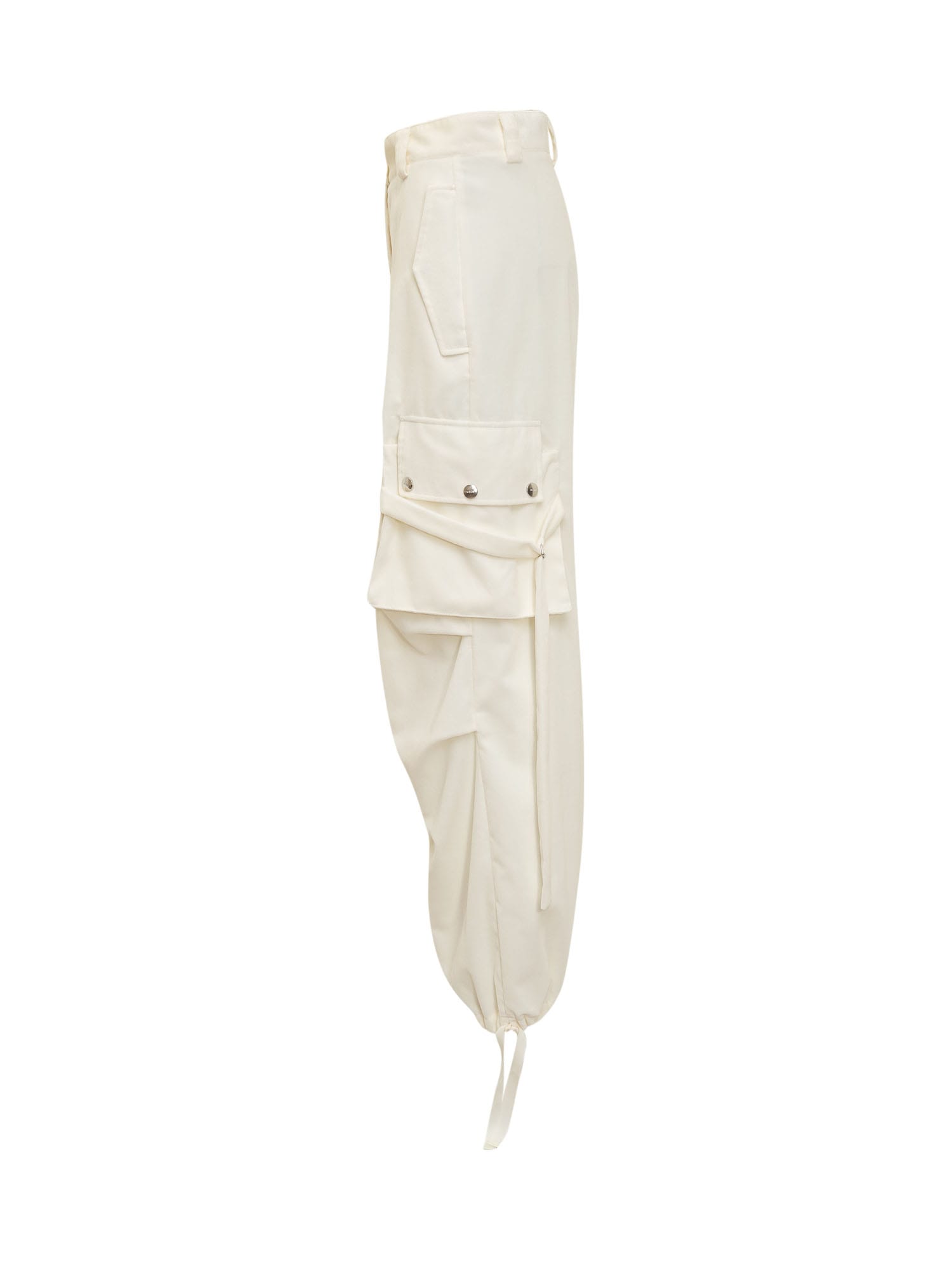 Shop Msgm Cargo Pants In Natural