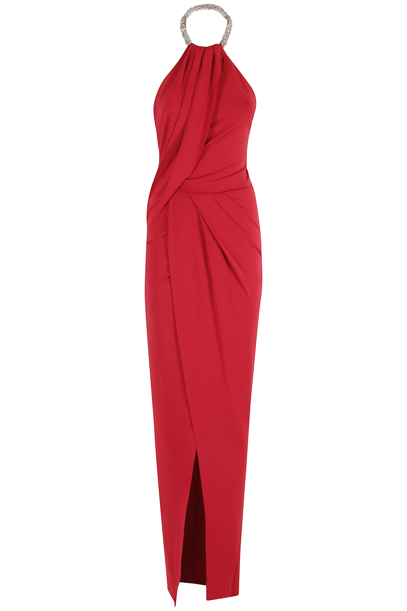 Amen Dress In Fluid W Torchon In Red