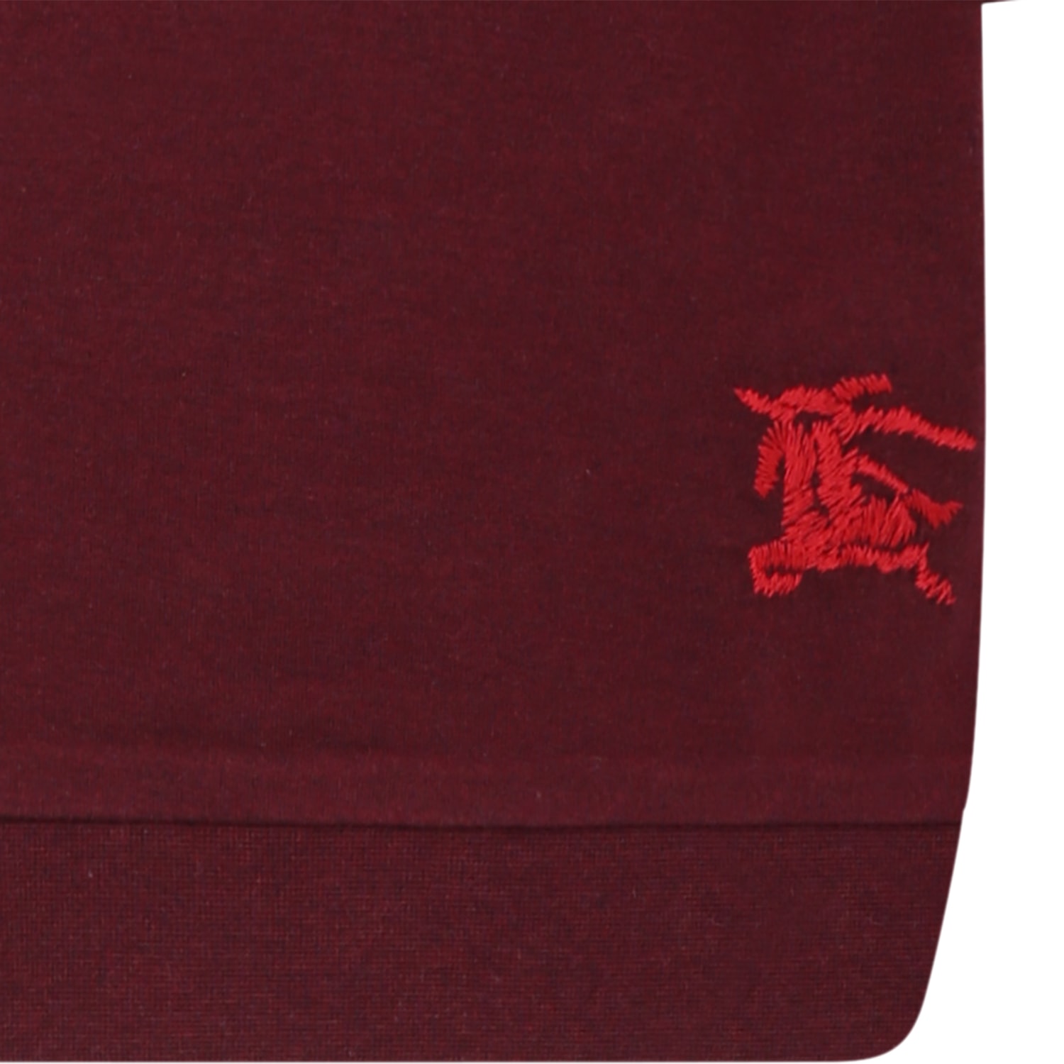Shop Burberry Sweater For Girl With Iconic Logo In Bordeaux