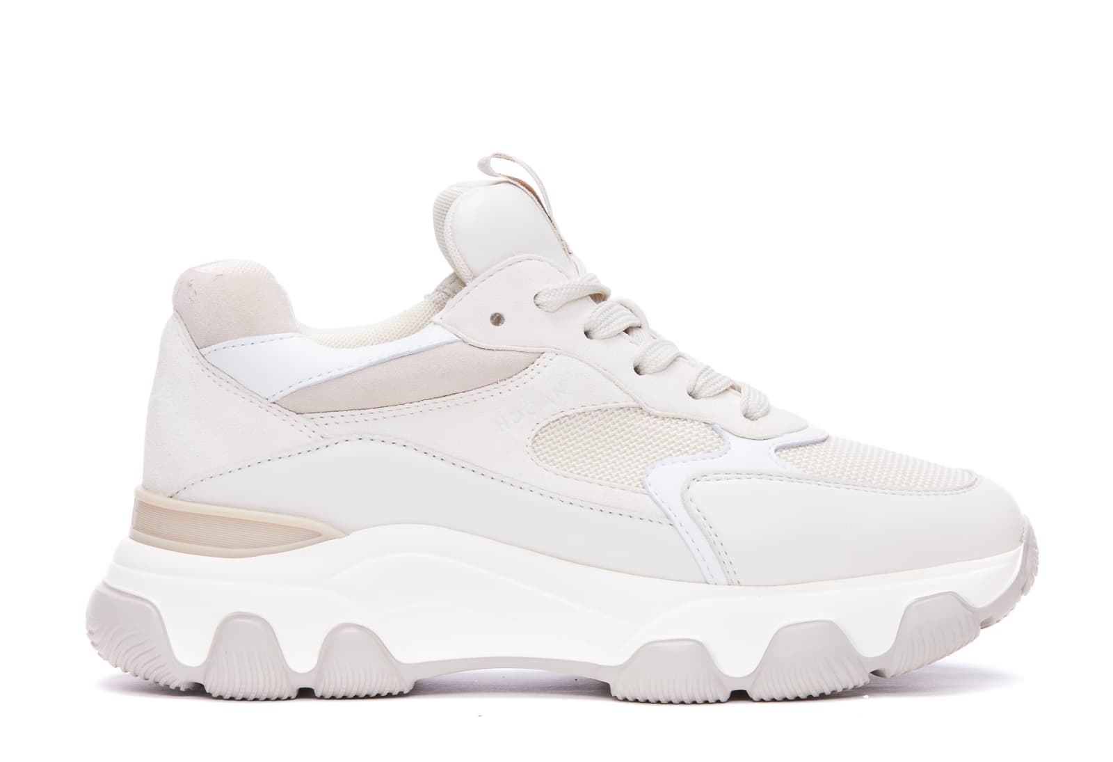 Shop Hogan Hyperactive Sneakers In O Bianco/beige