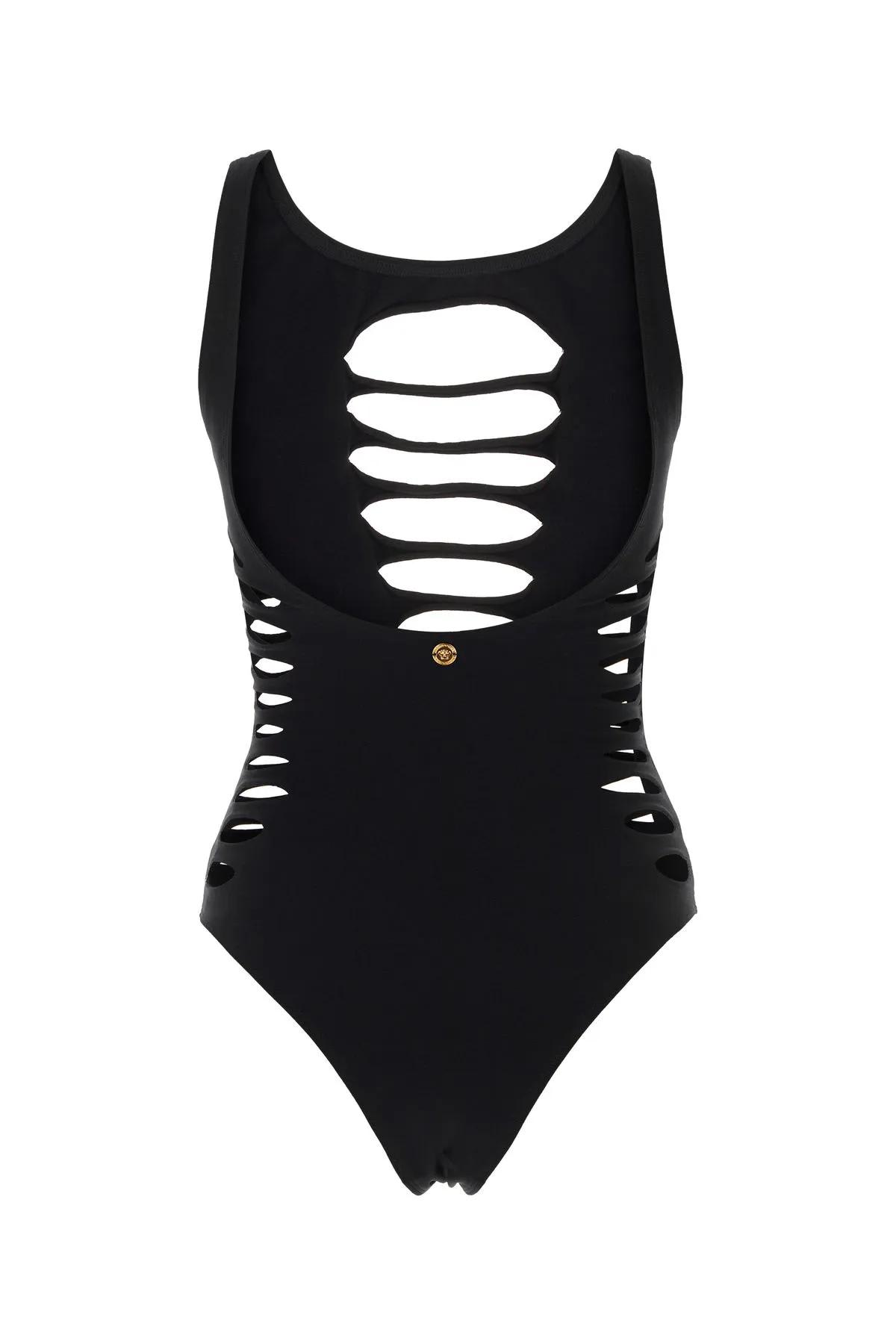 Versace Black Stretch Nylon Swimsuit