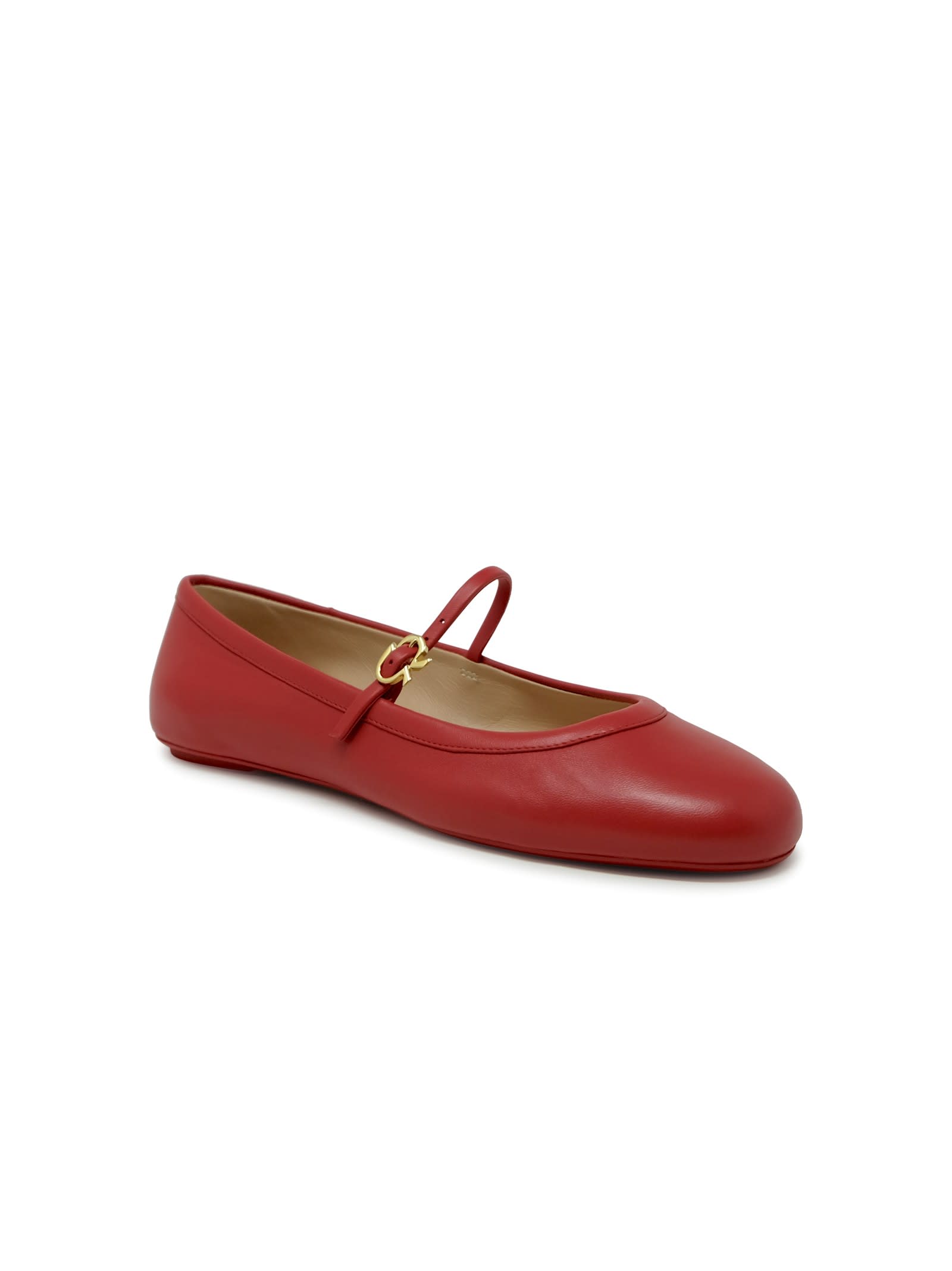 GIANVITO ROSSI GIANVITO ROSSI LEATHER BALLERINA