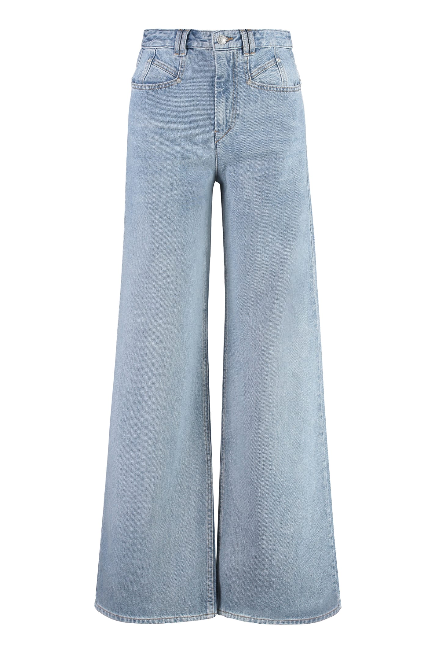 Shop Isabel Marant Lemony Wide-leg Jeans In Denim