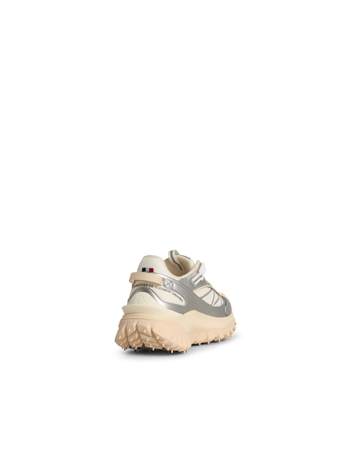 Moncler Leather Trailgrip Gtx Sneakers In Silver