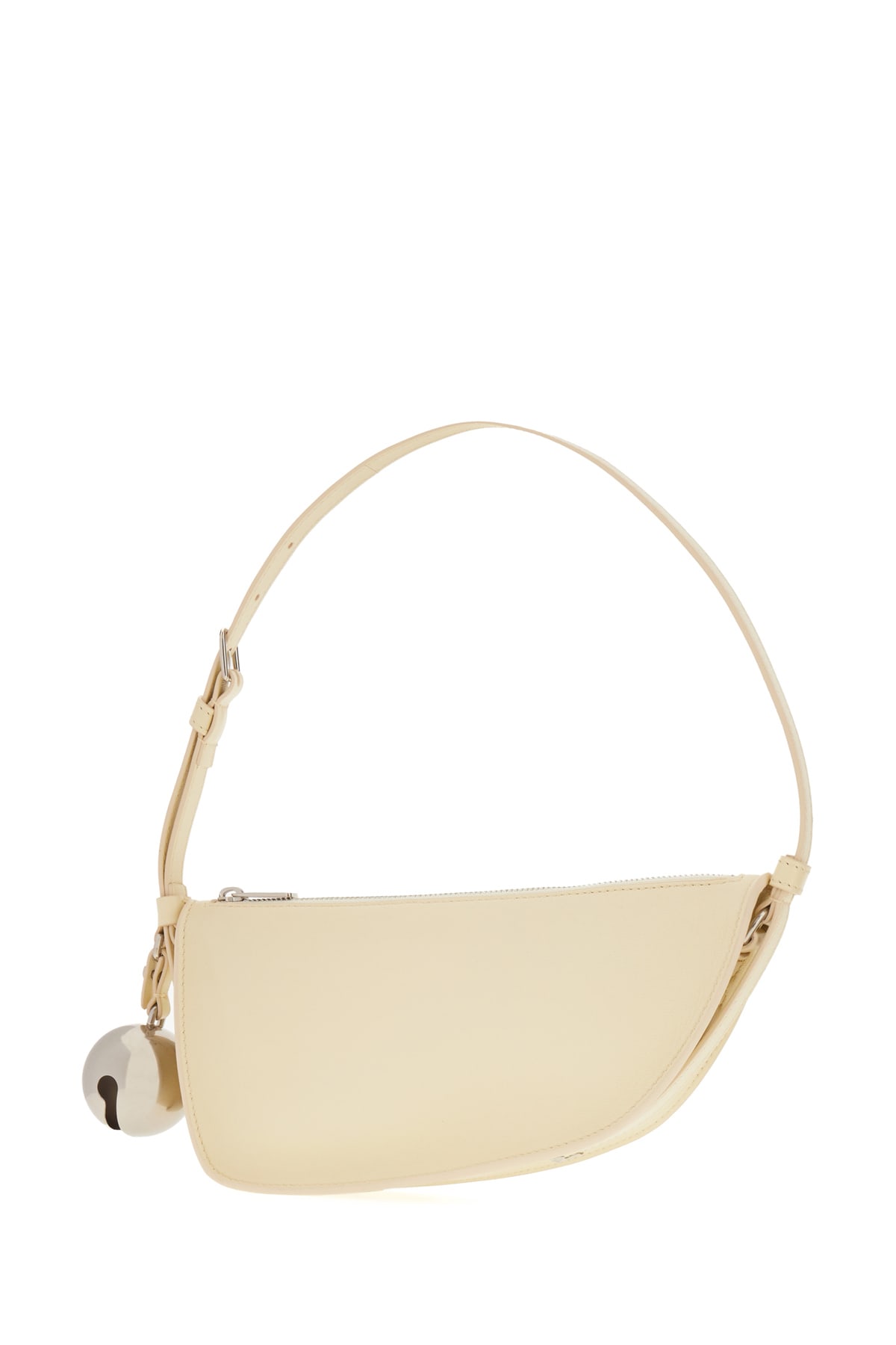 Shop Burberry Sand Nappa Leather Mini Shield Shoulder Bag In Pearl