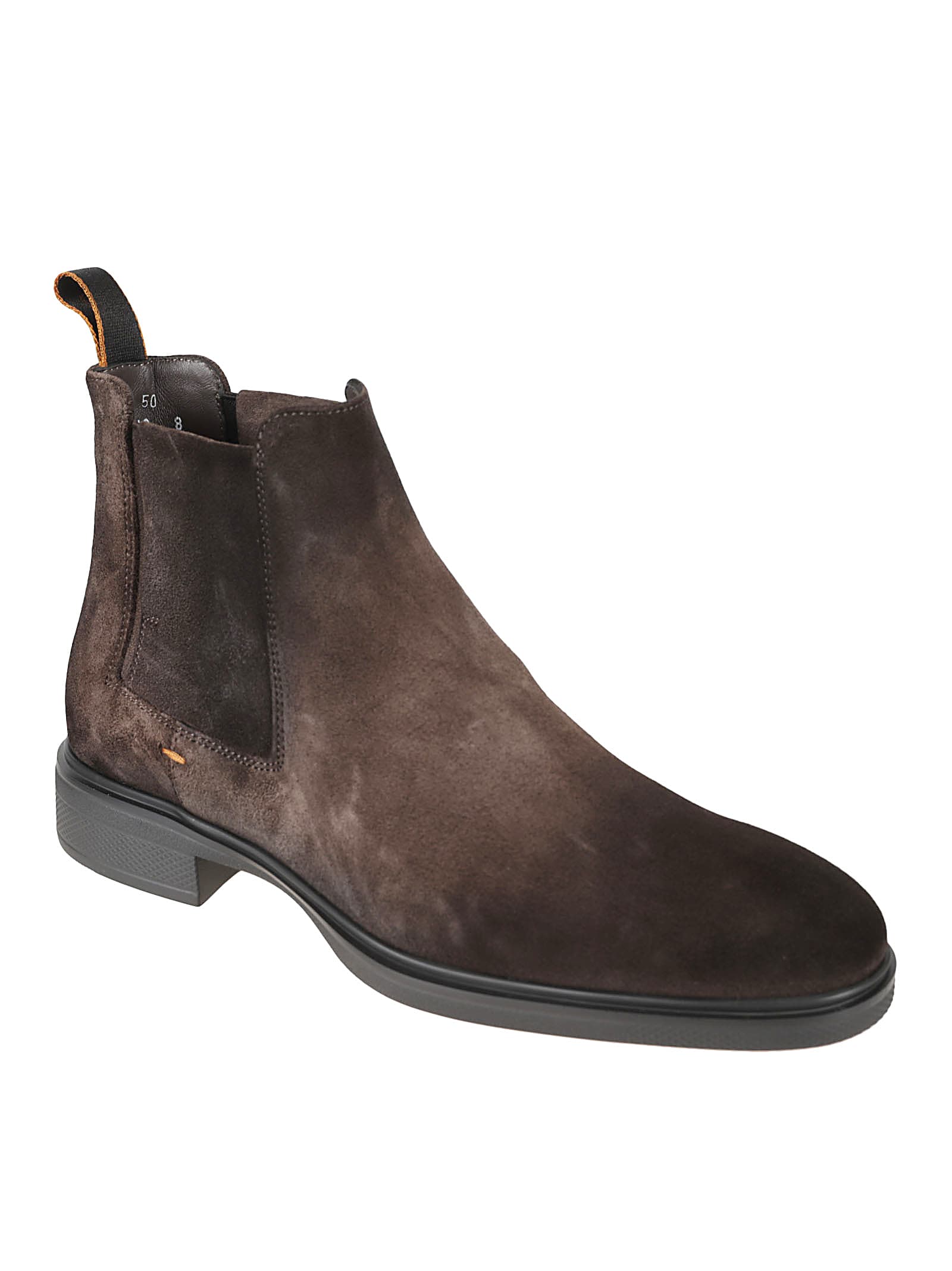 Shop Santoni Easy Onc Boots In Dark Brown