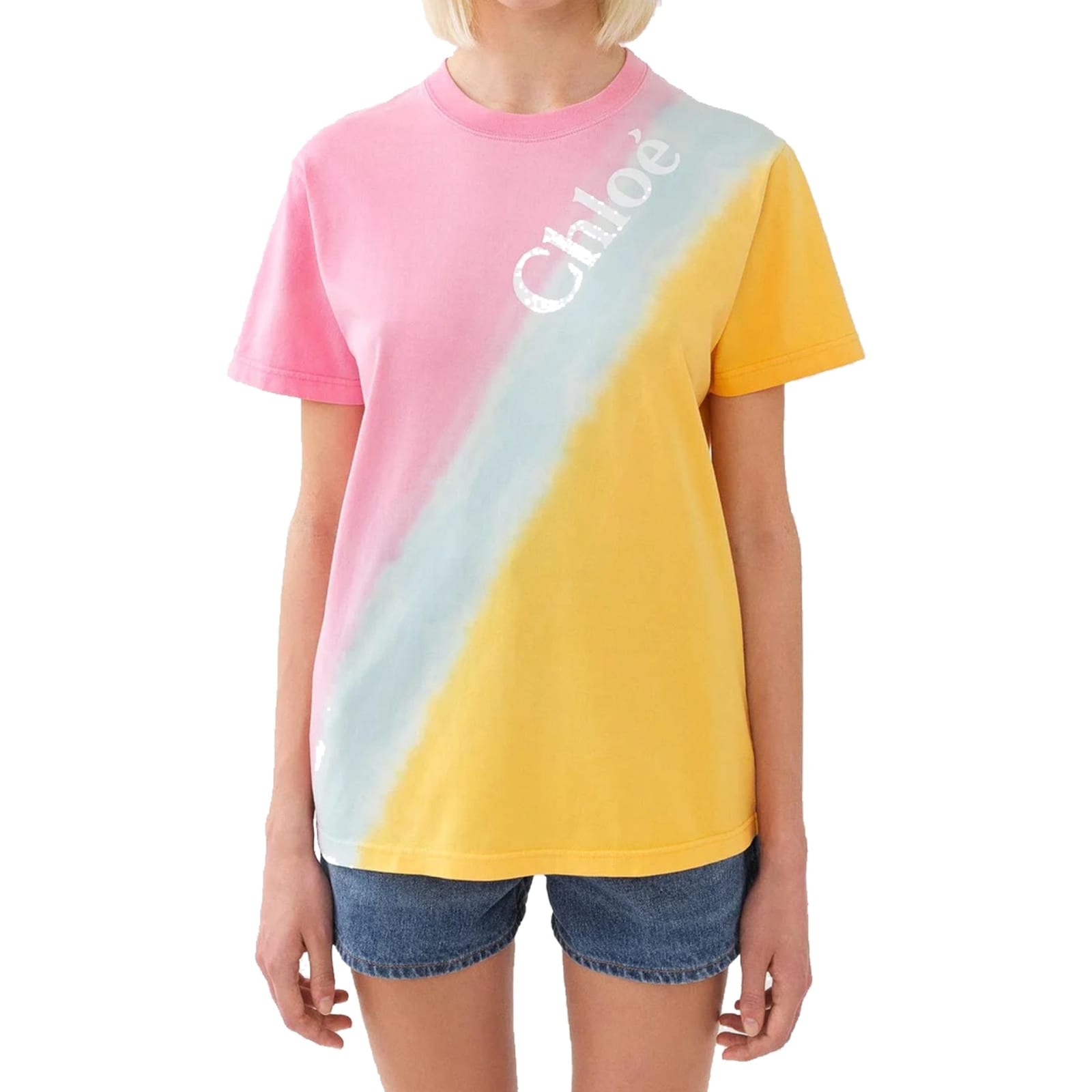Shop Chloé Cotton Logo T-shirt In Pink
