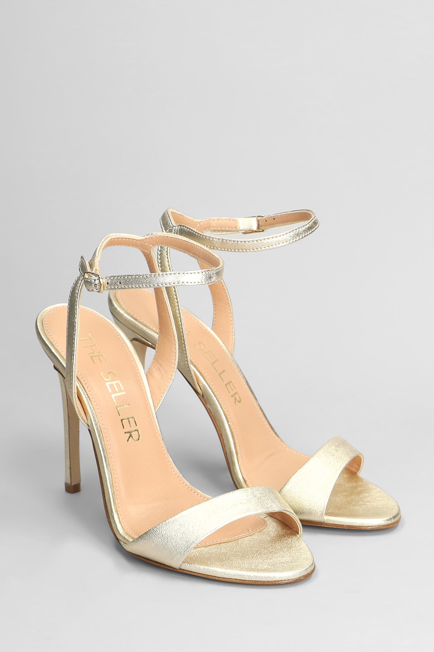 The Seller Sandals In Platinum Leather