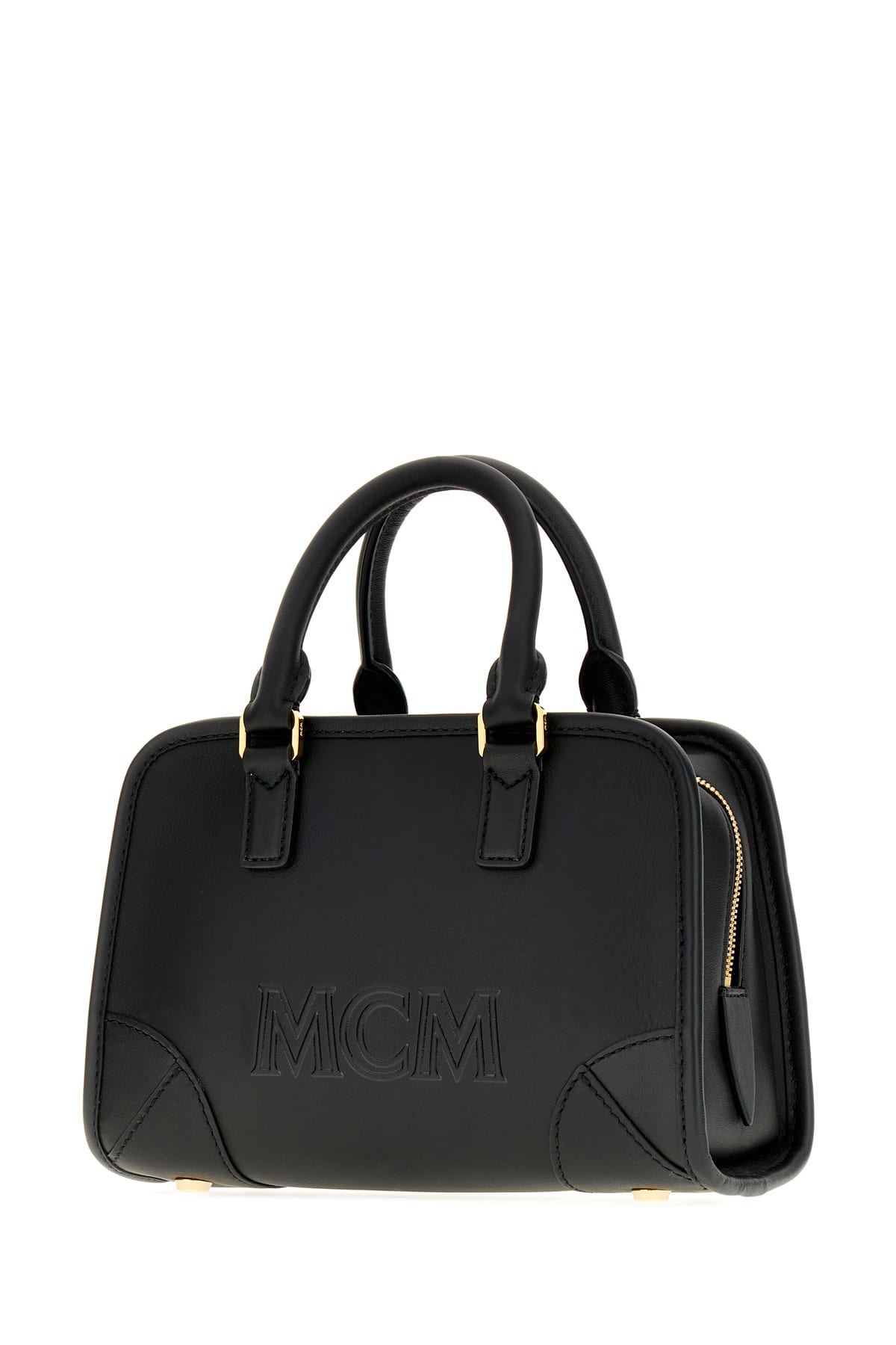 Mcm Women's Aren Boston Leather Handbag In Bk