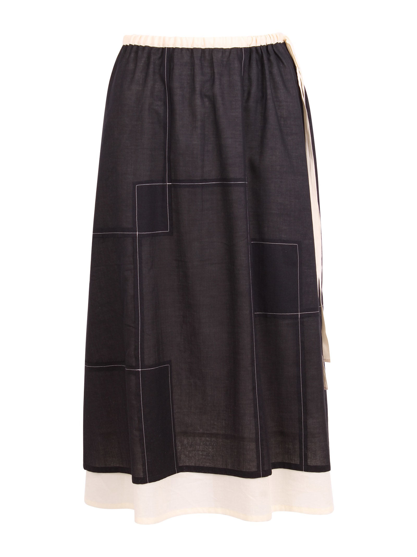 Yoshi Kondo hill Layrered Cotton Skirt