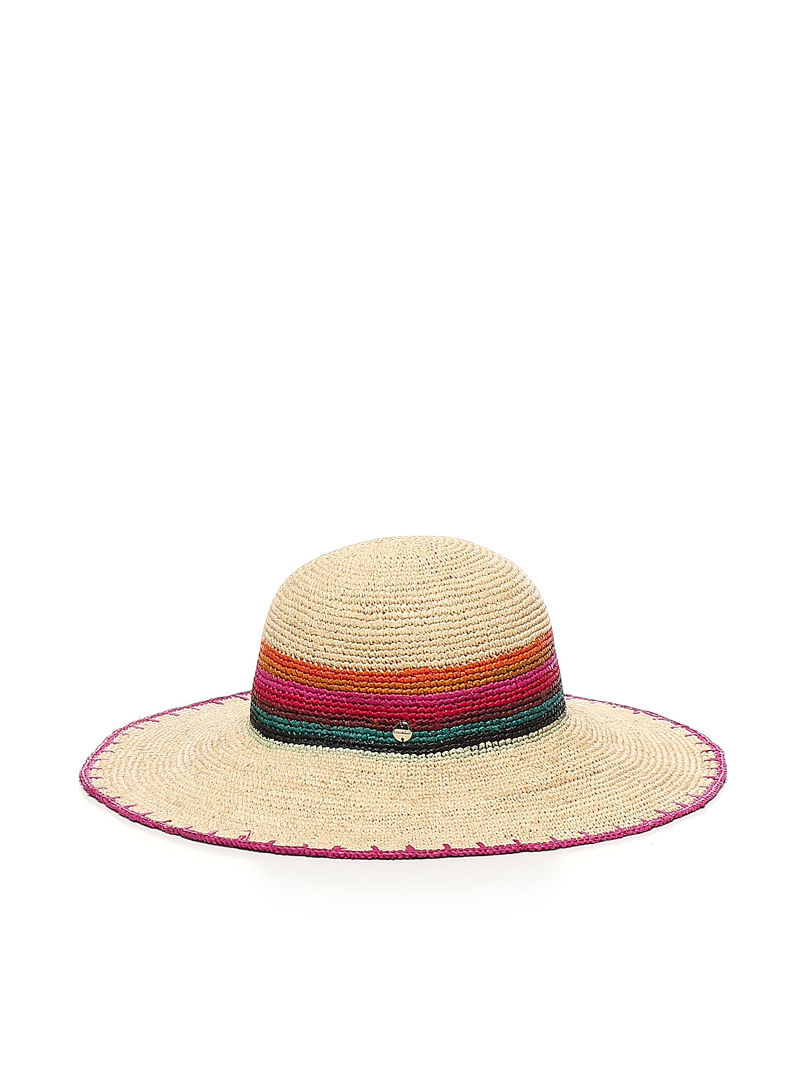 Coccinelle Anita Stripe-detail Raffia Sun Hat
