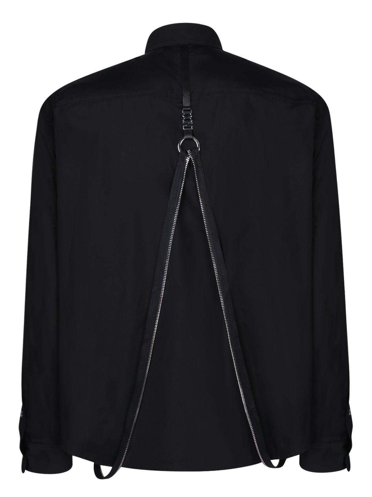 Shop Dsquared2 Icon Clubbing Zip-effect Shirt In Black