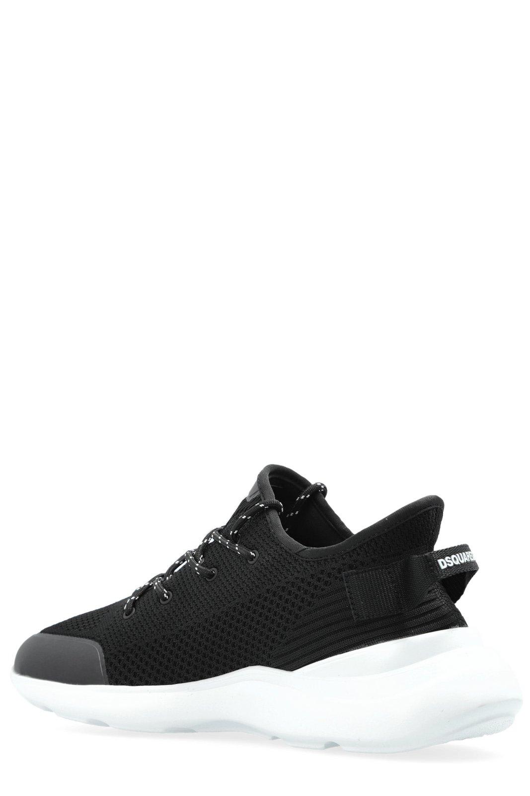 Dsquared2 Logo-embossed Lace-up Sneakers In Black