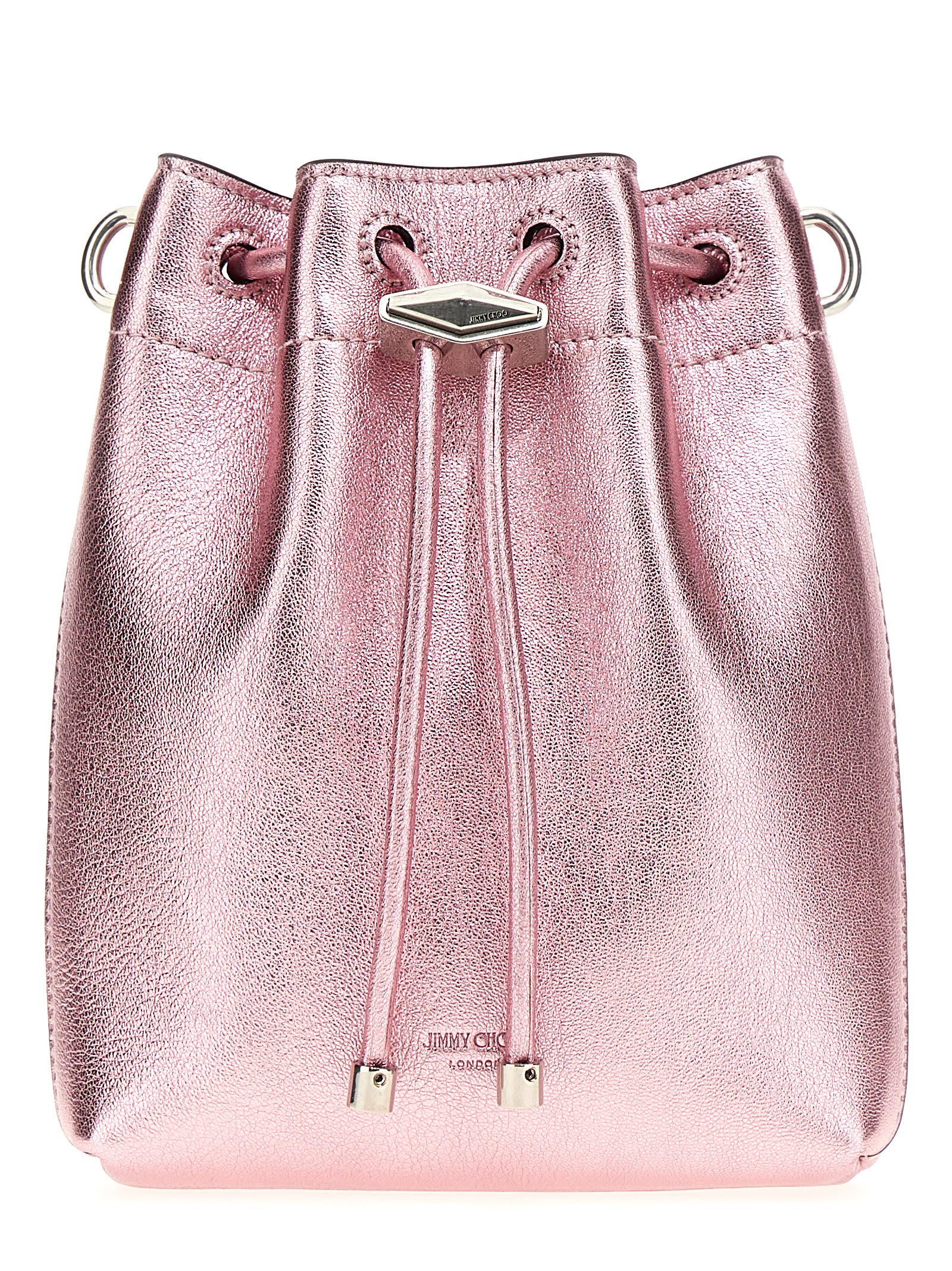 Shop Jimmy Choo Bon Bon Bucket Bag In Pink