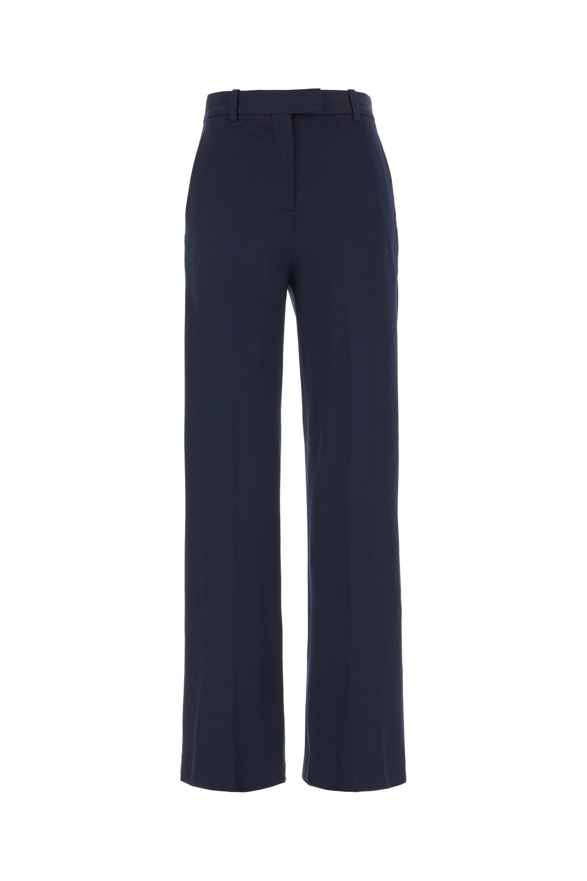 Navy Blue Stretch Cotton Pants