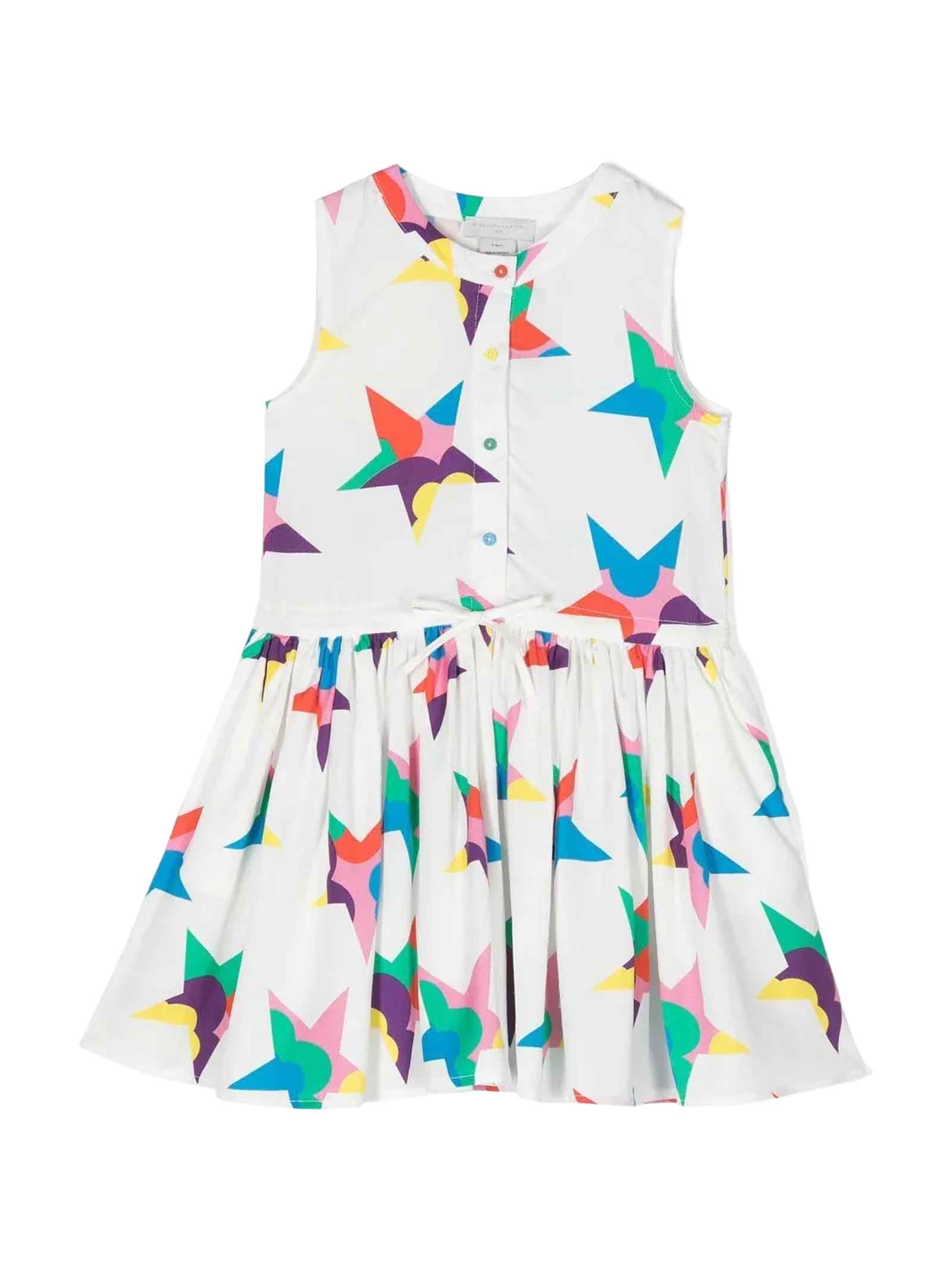 Kids Girls White Star Print Dress