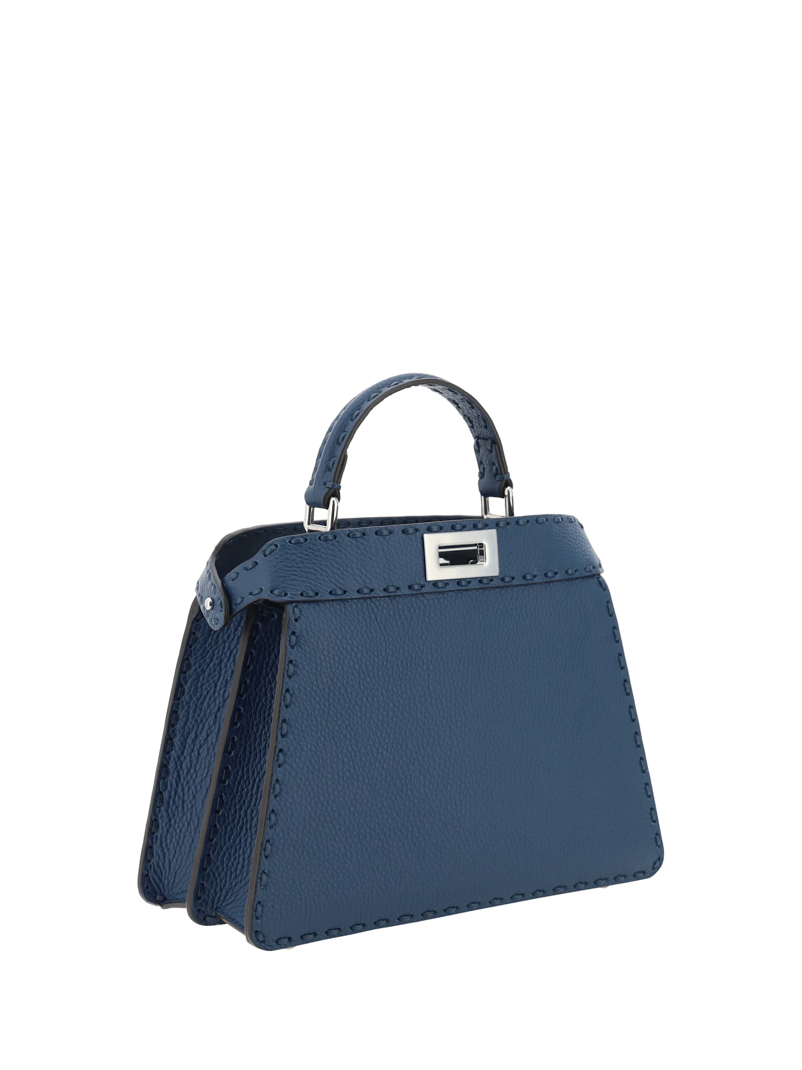 Shop Fendi Peekaboo Handbag In Pavone+palladio