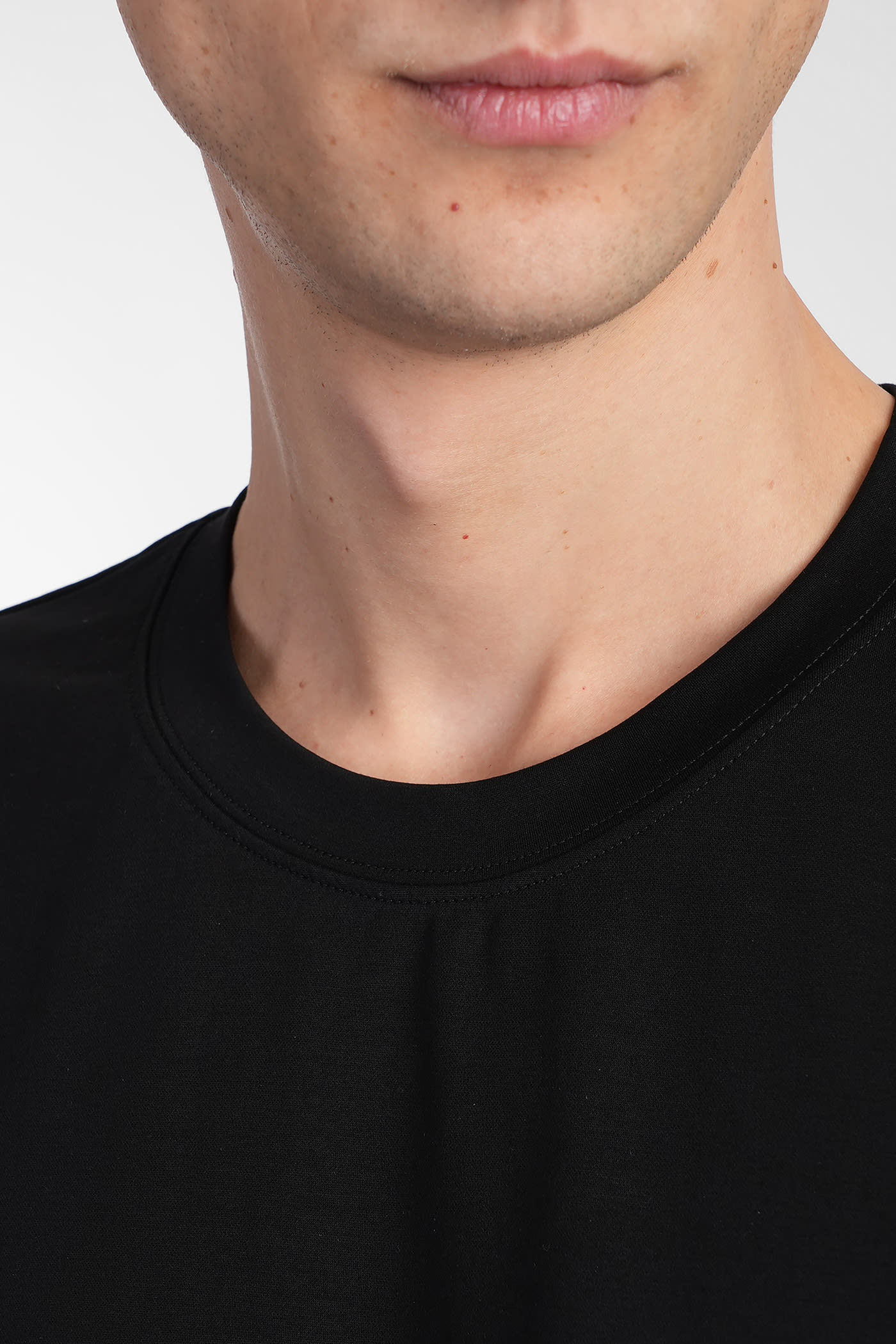 Attachment Black Crewneck T-shirt In Black