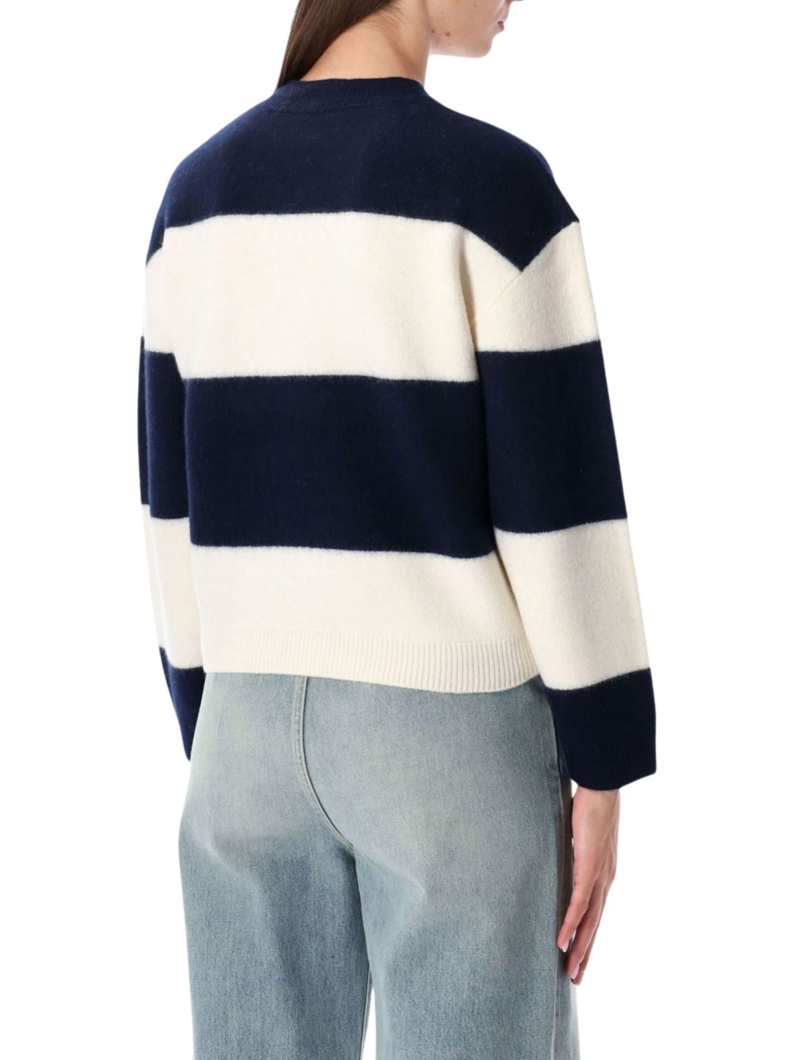 Apc Penny Striped Sweater In Multi