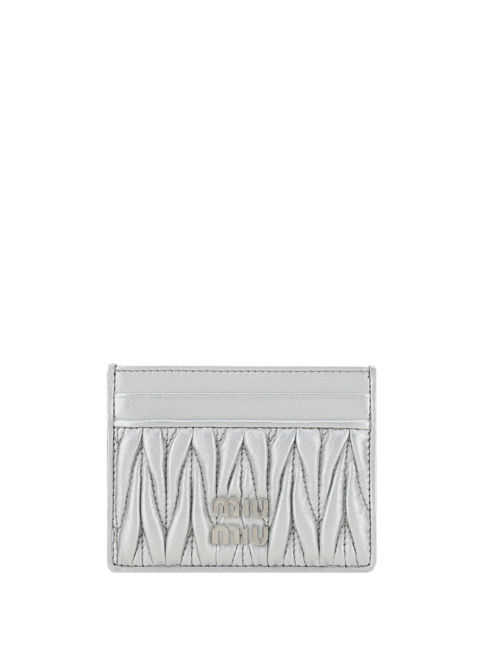 Miu Miu Card Holder In Silver